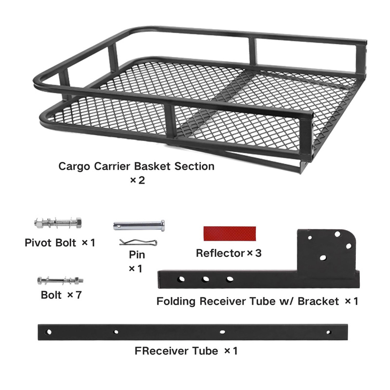 Folding-hitch-cargo-basket-carrier-60X24X6-1